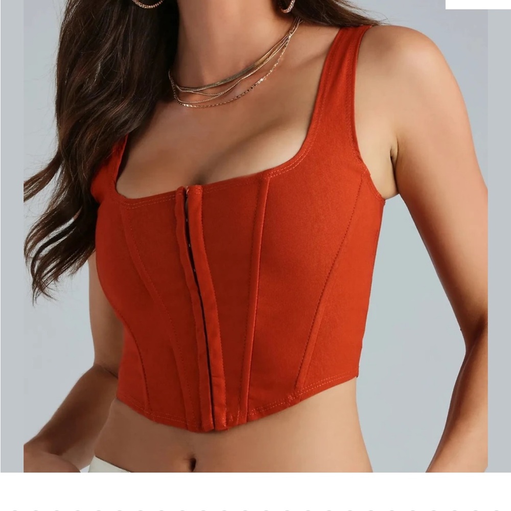 AKIRA Rust Corset Top